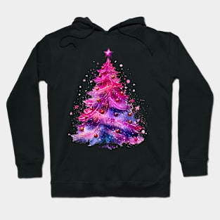 Watercolor Christmas Tree Hoodie